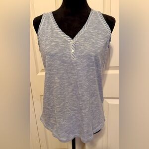 Lucky Brand Light Blue V-Neck Tank Top